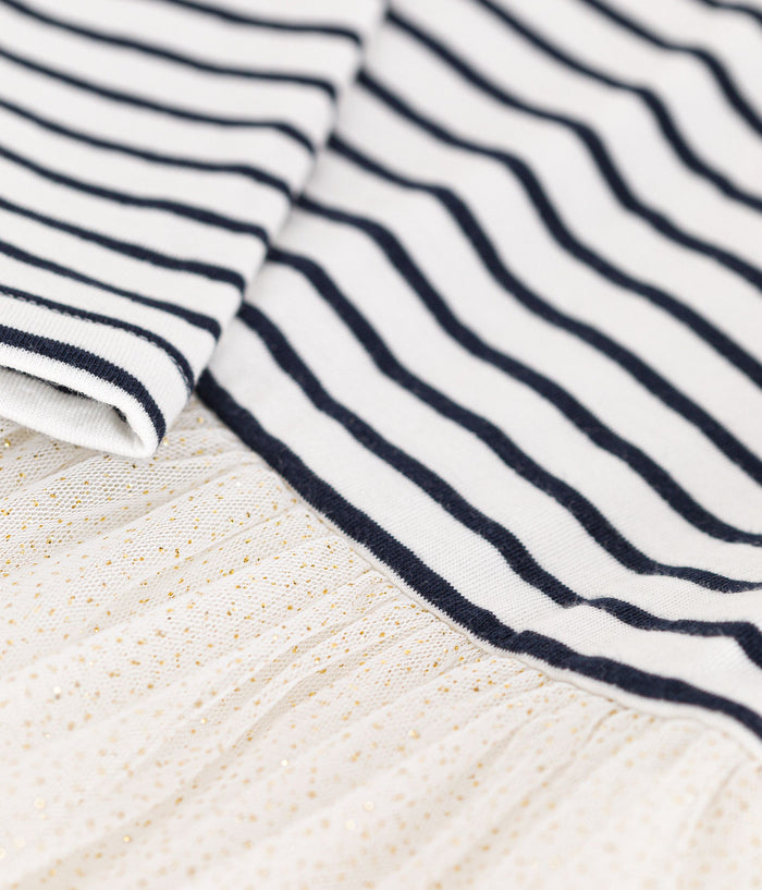 FW26 - A0D5D 01 WHITE NAVY DRESSES FALL WINTER 2024 GIRL STRIPES