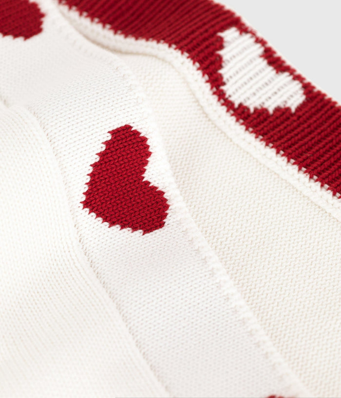 FW26 - A0DRO 01 WHITE RED ACCESSORIES BABY FALL WINTER 2026 GIFT HEARTS NEW ARRIVAL