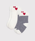 FW26 - A0DUE 00 WHITE NAVY ACCESSORIES BABY FALL WINTER 2026 HEARTS STRIPES