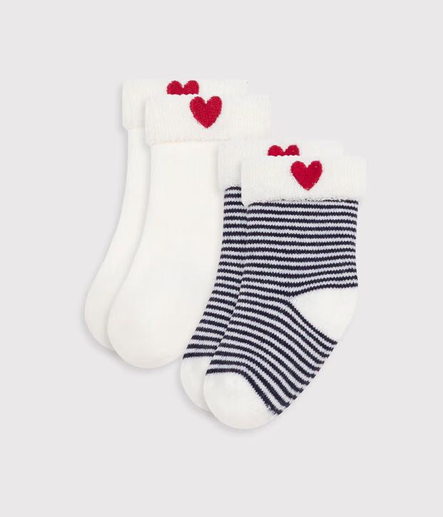 FW26 - A0DUE 00 WHITE NAVY ACCESSORIES BABY FALL WINTER 2026 HEARTS STRIPES