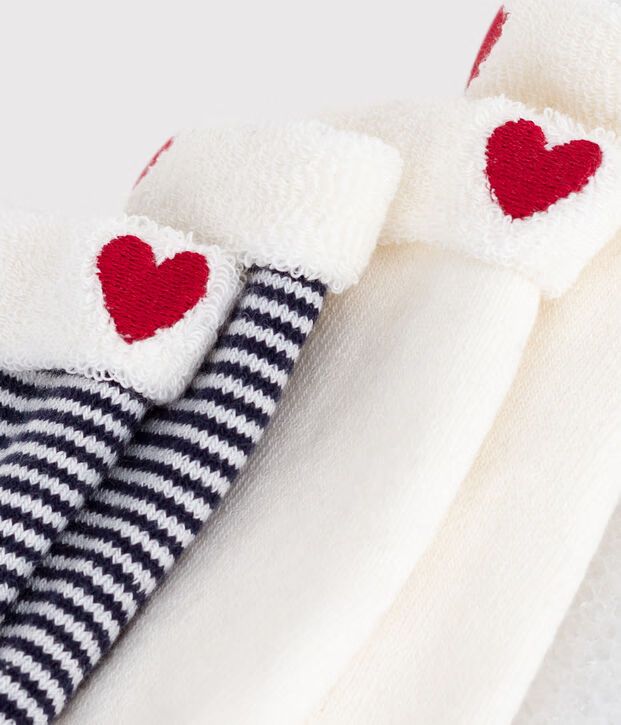 FW26 - A0DUE 00 WHITE NAVY ACCESSORIES BABY FALL WINTER 2026 HEARTS STRIPES