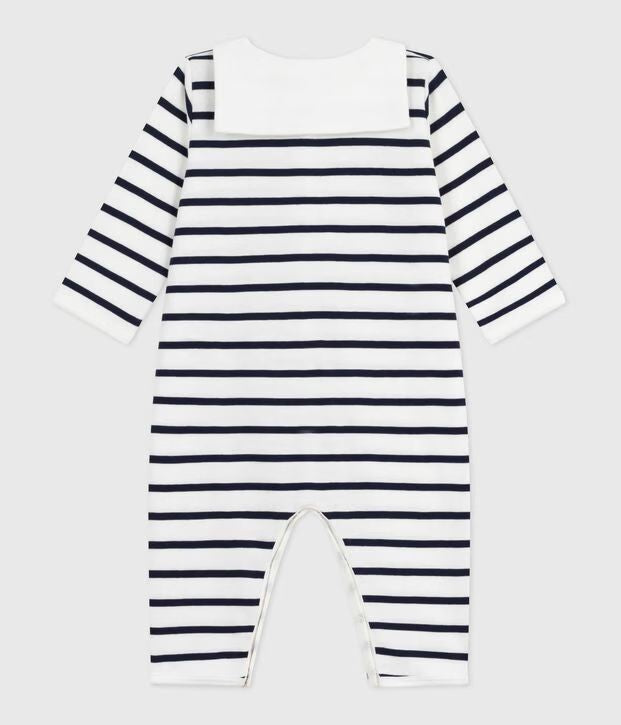 FW26 - A0DYH 01 WHITE NAVY BABY FALL WINTER 2026 NEWBORN SAILOR STRIPES