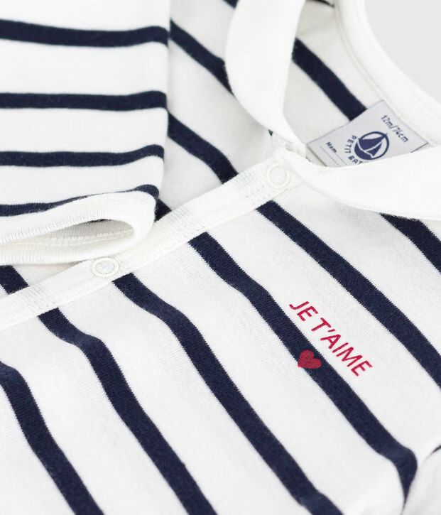 FW26 - A0DYH 01 WHITE NAVY BABY FALL WINTER 2026 NEWBORN SAILOR STRIPES