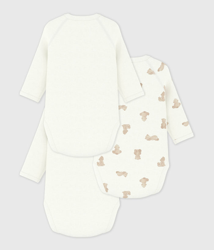 FW26 - A0DZG 00 WHITE BEIGE BABY BODYSUITS FALL WINTER 2026 GIFT NEW ARRIVAL UNDEARWEAR