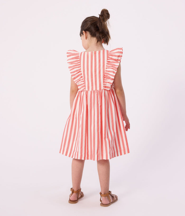 FW26 - A0F4C 01 WHITE CORAL DRESSES FALL WINTER 2026 GIRL NEW ARRIVAL STRIPES