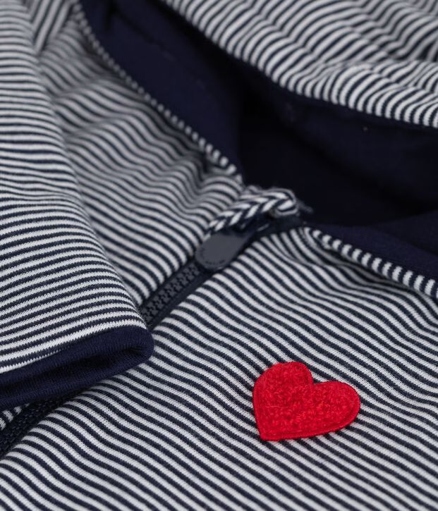 FW26 - A0FBJ 01 NAVY WHITE BABY FALL WINTER 2026 HEARTS NEWBORN OUTERWEAR STRIPES