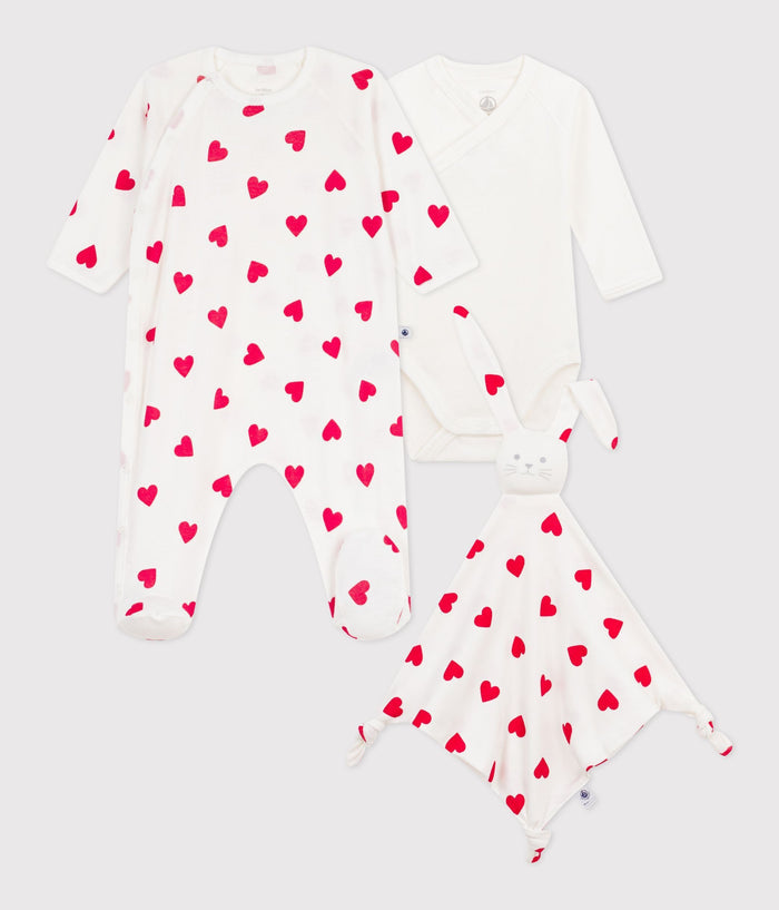 FW26 - A0FF9 00 WHITE RED ACCESSORIES BABY BODYSUITS FALL WINTER 2026 GIFT HEARTS NEW ARRIVAL SETS