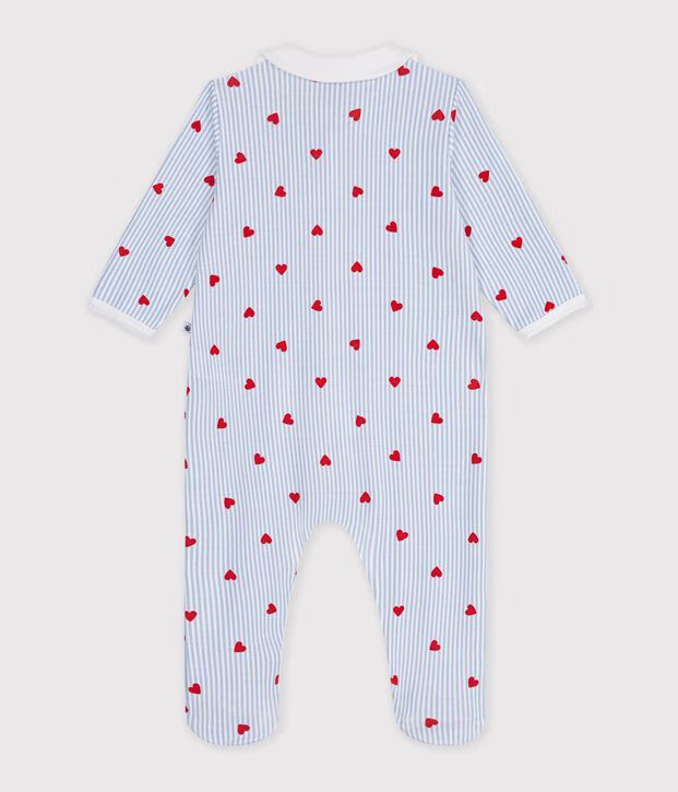 FW26 - A0G9U 01 WHITE BLUE BABY FALL WINTER 2026 HEARTS NEWBORN STRIPES