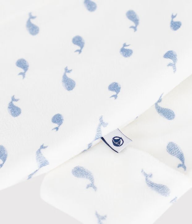 FW26 - A0GAB 01 WHITE BLUE BABY FALL WINTER 2026 FOOTIES ROMPERS NEWBORN SAILOR