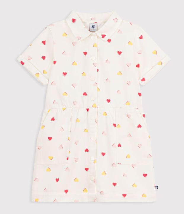 FW26 - A0GBL 01 CREAM MULTI DRESSES FALL WINTER 2026 GIRL HEARTS NEW ARRIVAL