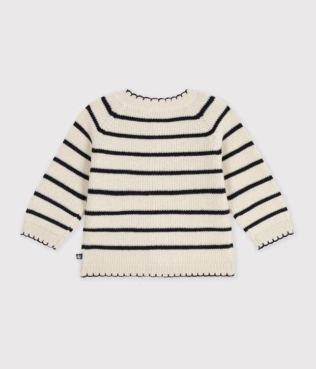 FW26 - A0GD5 01 CREAM NAVY BABY FALL WINTER 2026 NEW ARRIVAL STRIPES TOPS