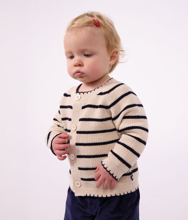 FW26 - A0GD5 01 CREAM NAVY BABY FALL WINTER 2026 NEW ARRIVAL STRIPES TOPS