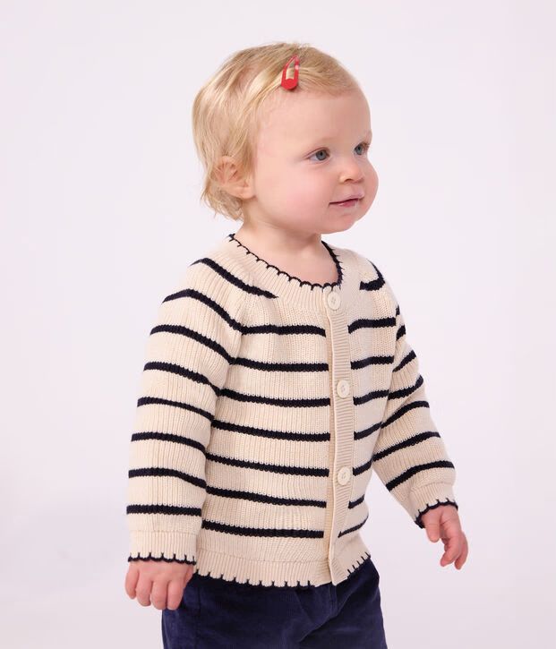 FW26 - A0GD5 01 CREAM NAVY BABY FALL WINTER 2026 NEW ARRIVAL STRIPES TOPS