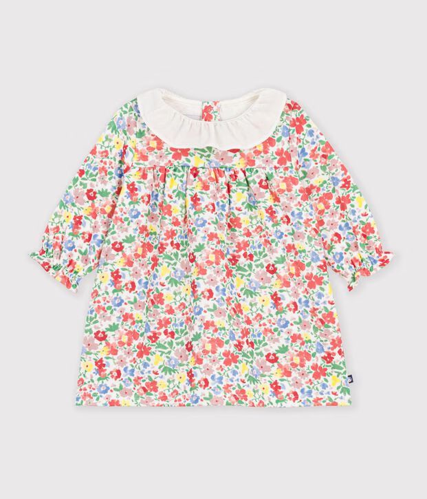 FW26 - A0GE4 01 WHITE MULTI BABY DRESSES FALL WINTER 2026 FLORAL NEW ARRIVAL
