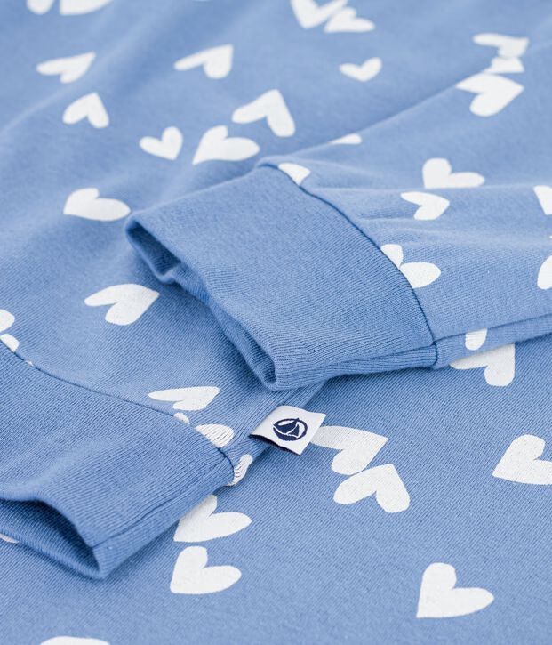 FW26 - A0GG4 01 BLUE WHITE FALL WINTER 2026 HEARTS PAJAMAS WOMEN