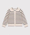 FW26 - A0GGF 01 CREAM NAVY FALL WINTER 2026 GIRL NEW ARRIVAL STRIPES TOPS