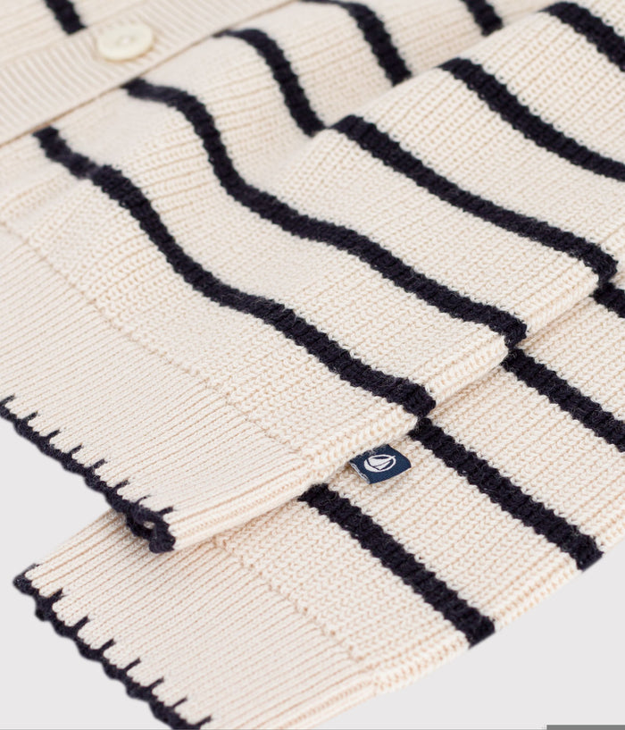 FW26 - A0GGF 01 CREAM NAVY FALL WINTER 2026 GIRL NEW ARRIVAL STRIPES TOPS