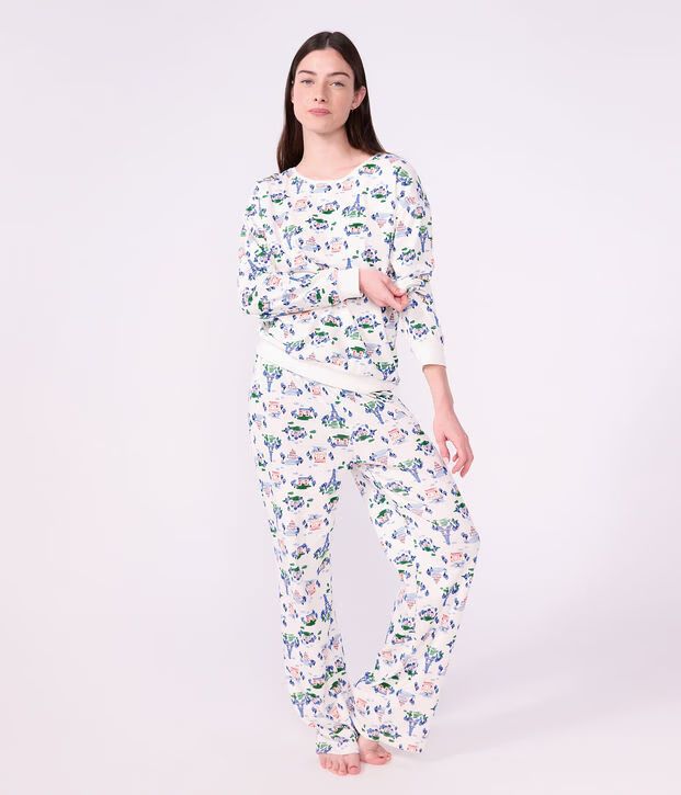 FW26 - A0GHC 01 WHITE MULTI FALL WINTER 2026 PAJAMAS PARISIAN WOMEN
