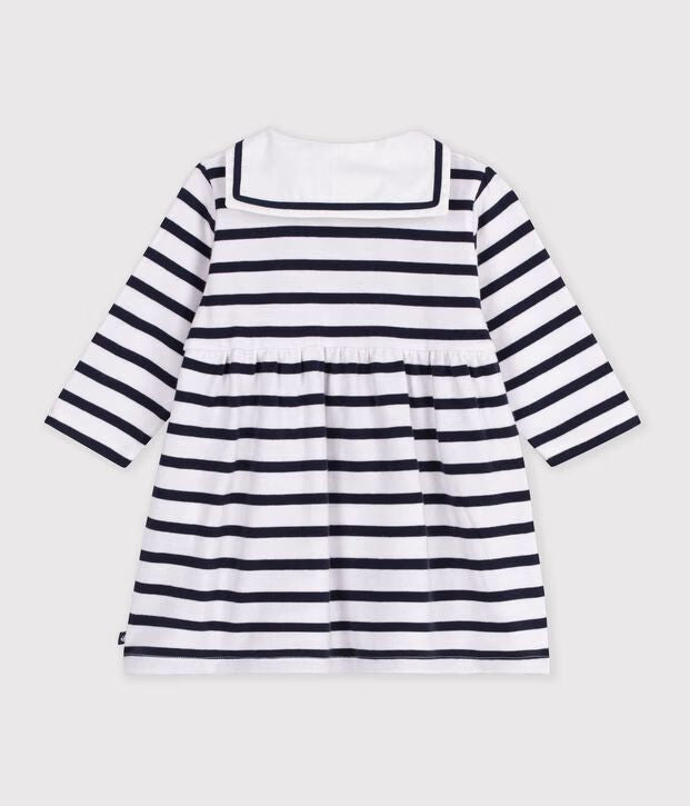 FW26 - A0GK0 01 WHITE NAVY BABY DRESSES FALL WINTER 2026 SAILOR STRIPES