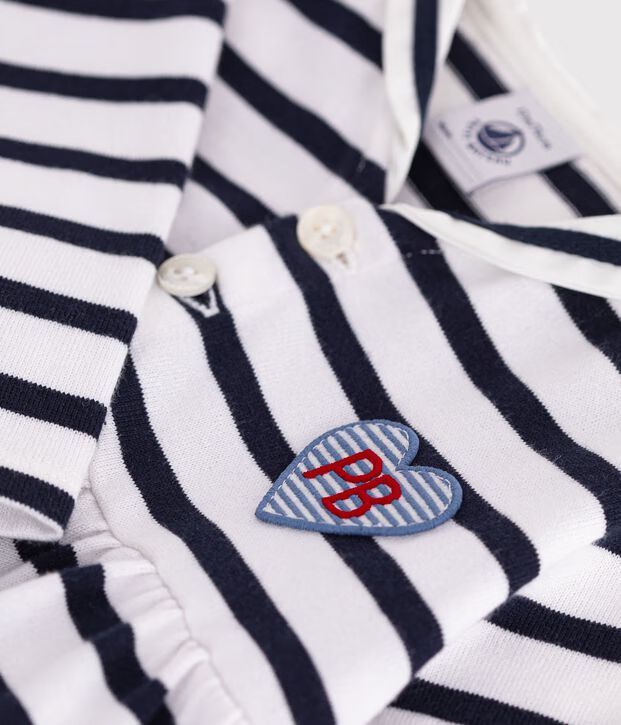 FW26 - A0GK0 01 WHITE NAVY BABY DRESSES FALL WINTER 2026 SAILOR STRIPES