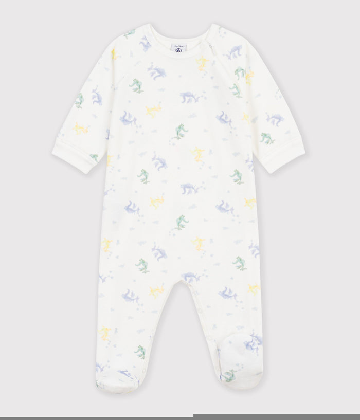 FW26 - A0GK5 01 WHITE MULTI BABY FALL WINTER 2026 FOOTIES ROMPERS NEW ARRIVAL