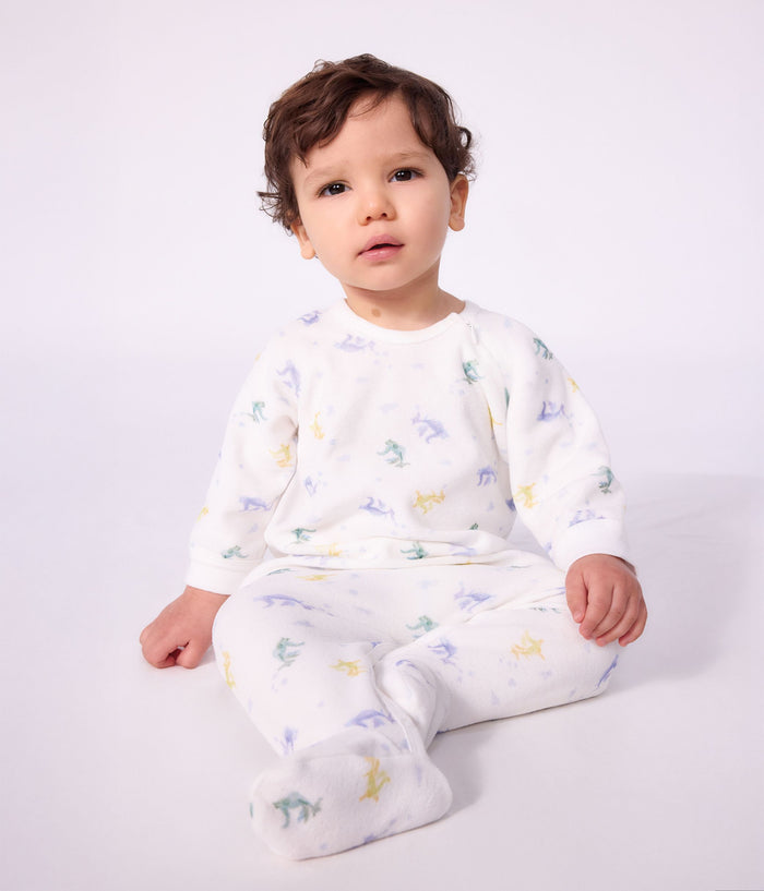 FW26 - A0GK5 01 WHITE MULTI BABY FALL WINTER 2026 FOOTIES ROMPERS NEW ARRIVAL