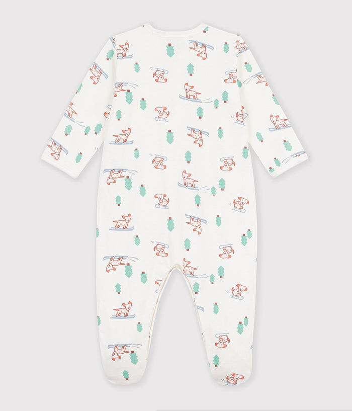 FW26 - A0GKI 01 WHITE MULTI BABY FALL WINTER 2026 FOOTIES ROMPERS NEW ARRIVAL