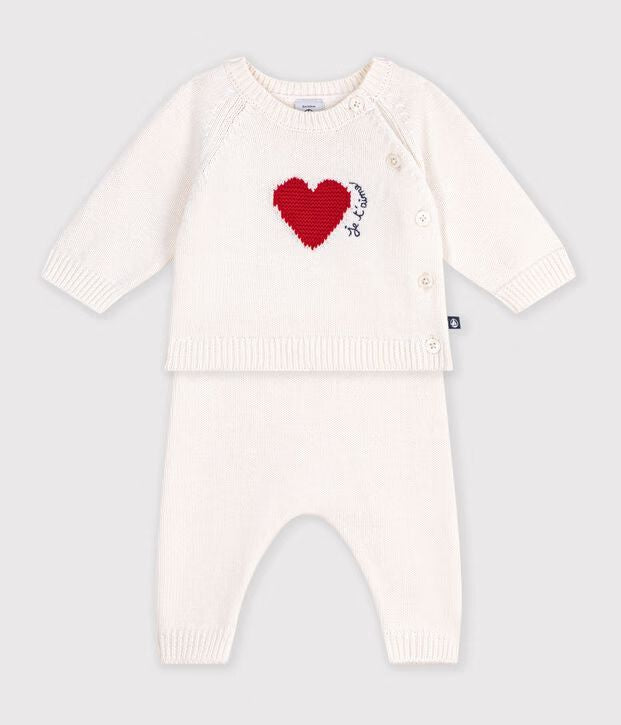 FW26 - A0GNY 01 WHITE BABY FALL WINTER 2026 GIFT HEARTS NEW ARRIVAL SETS