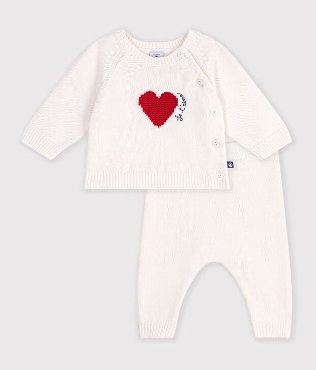 FW26 - A0GNY 01 WHITE BABY FALL WINTER 2026 GIFT HEARTS NEW ARRIVAL SETS
