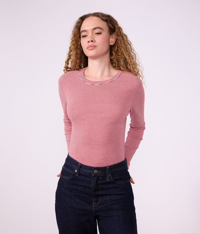 FW26 - A0GPS 02 RED WHITE FALL WINTER 2026 STRIPES TOPS WOMEN