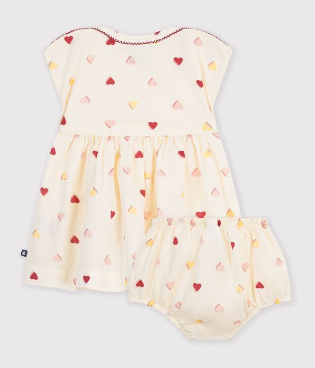 FW26 - A0GQJ 01 CREAM MULTI BABY DRESSES FALL WINTER 2026 HEARTS NEW ARRIVAL