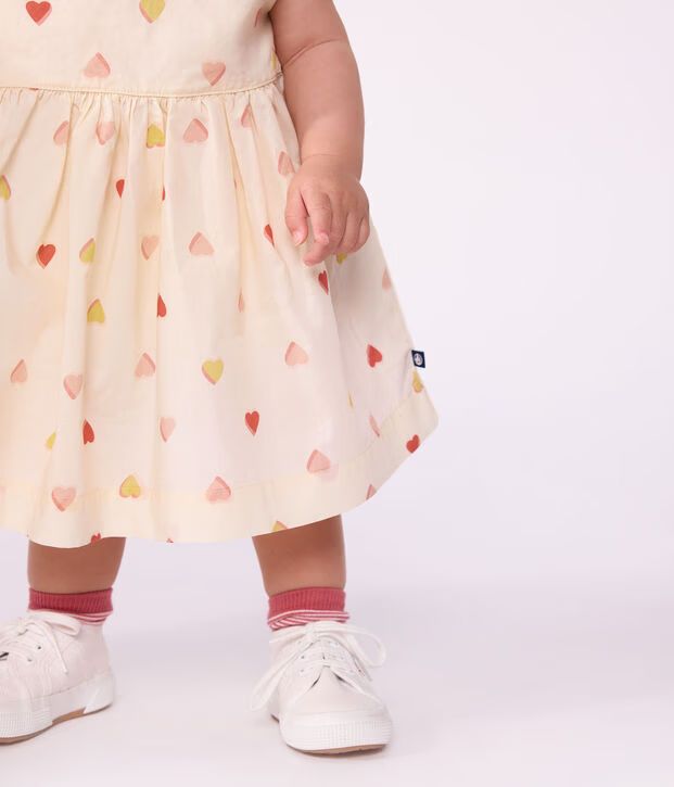 FW26 - A0GQJ 01 CREAM MULTI BABY DRESSES FALL WINTER 2026 HEARTS NEW ARRIVAL