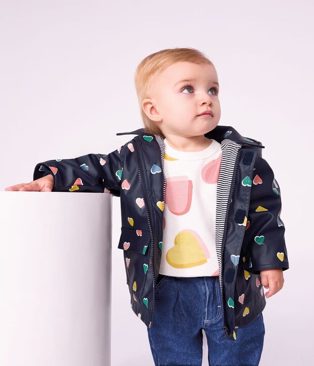 FW26 - A0GVR 01 NAVY MULTI BABY FALL WINTER 2026 HEARTS OUTERWEAR