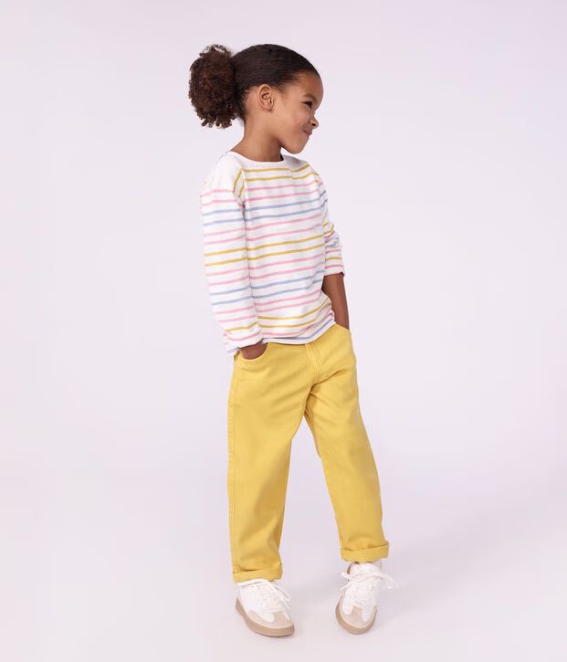 FW26 - A0GVU 01 WHITE MULTI FALL WINTER 2026 GIRL STRIPES TOPS