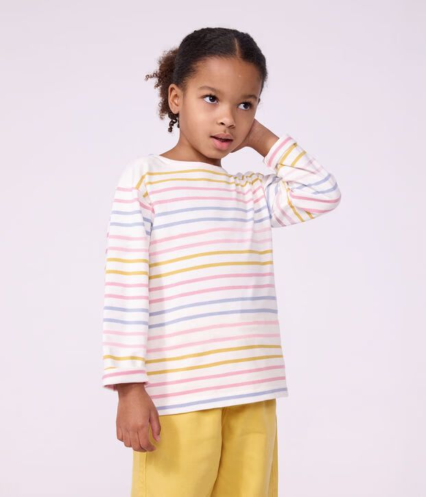 FW26 - A0GVU 01 WHITE MULTI FALL WINTER 2026 GIRL STRIPES TOPS