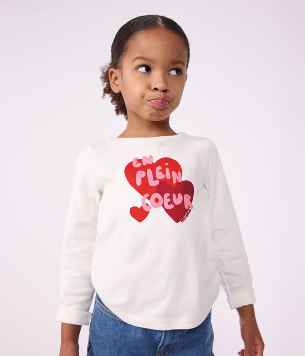 FW26 - A0GW0 01 WHITE FALL WINTER 2026 GIRL HEARTS NEW ARRIVAL TOPS
