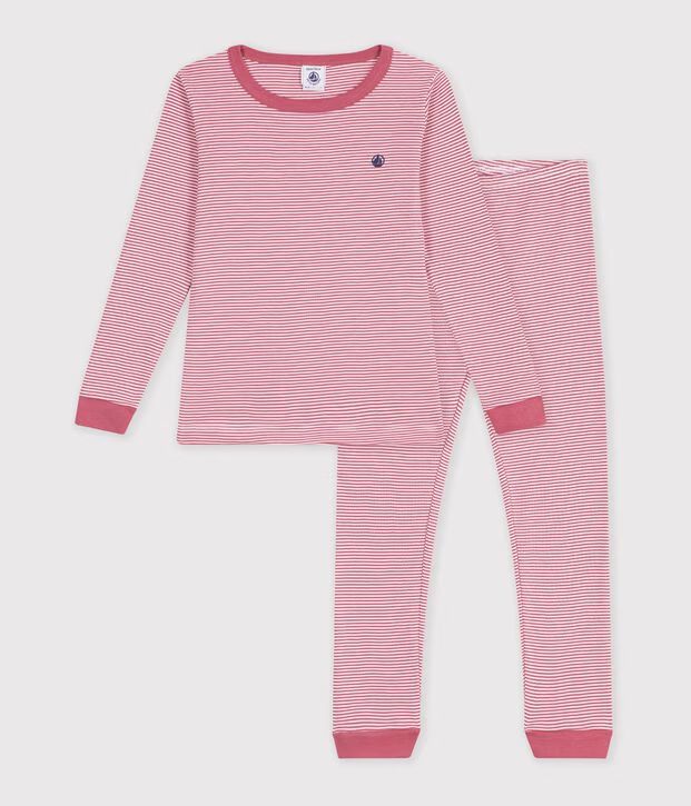FW26 - A0GWI 01 PINK WHITE FALL WINTER 2026 GIRL NEW ARRIVAL PAJAMAS STRIPES