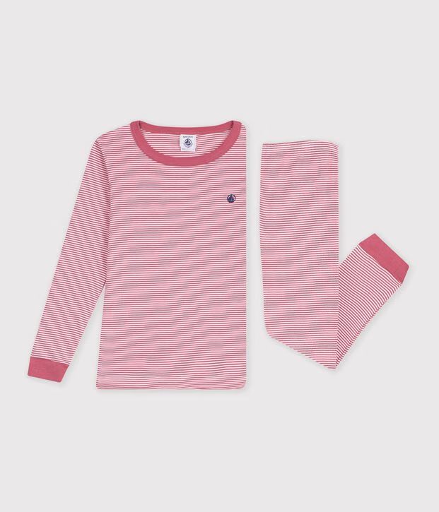 FW26 - A0GWI 01 PINK WHITE FALL WINTER 2026 GIRL NEW ARRIVAL PAJAMAS STRIPES