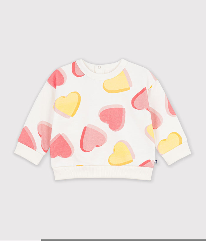 FW26 - A0GWM WH 05 WHITE HEARTS BABY FALL WINTER 2026 HEARTS NEW ARRIVAL TOPS