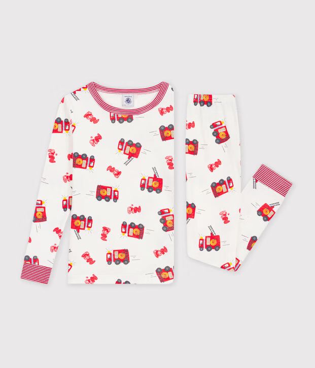 FW26 - A0GWY 01 WHITE MULTI BOY FALL WINTER 2026 NEW ARRIVAL PAJAMAS