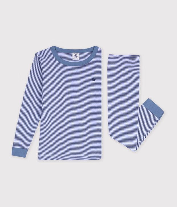 FW26 - A0GX1 01 BLUE WHITE BOY FALL WINTER 2026 NEW ARRIVAL PAJAMAS STRIPES