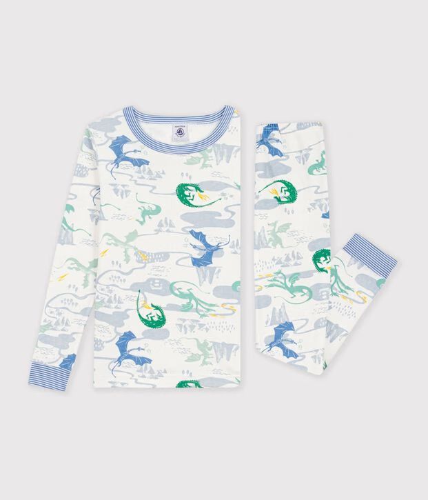 FW26 - A0GX4 01 WHITE MULTI BOY FALL WINTER 2026 NEW ARRIVAL PAJAMAS