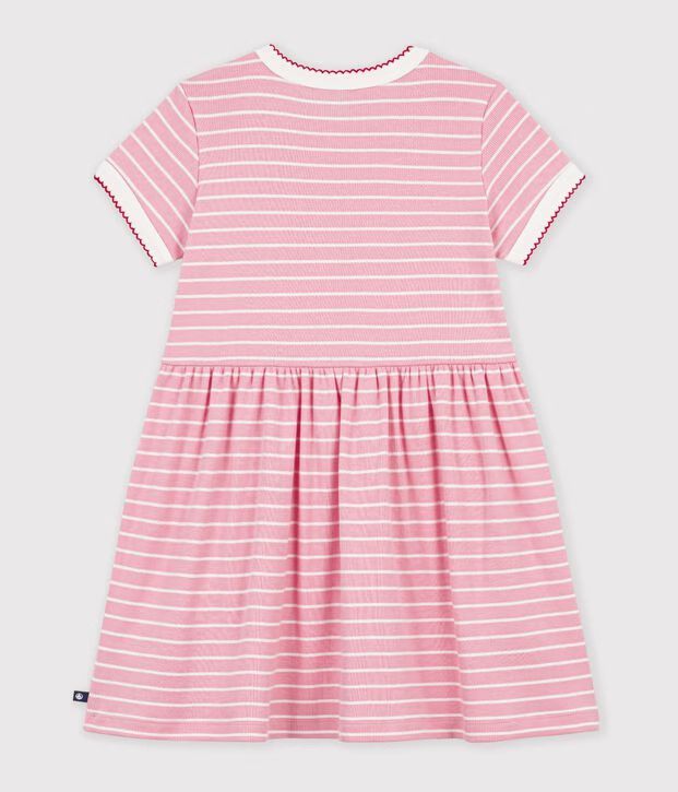 FW26 - A0GY9 01 PINK  WHITE DRESSES FALL WINTER 2026 GIRL HEARTS NEW ARRIVAL STRIPES