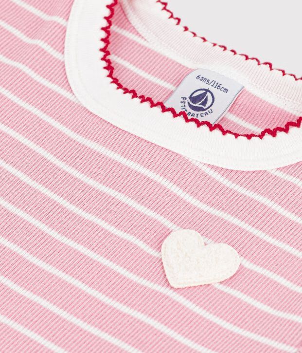 FW26 - A0GY9 01 PINK  WHITE DRESSES FALL WINTER 2026 GIRL HEARTS NEW ARRIVAL STRIPES