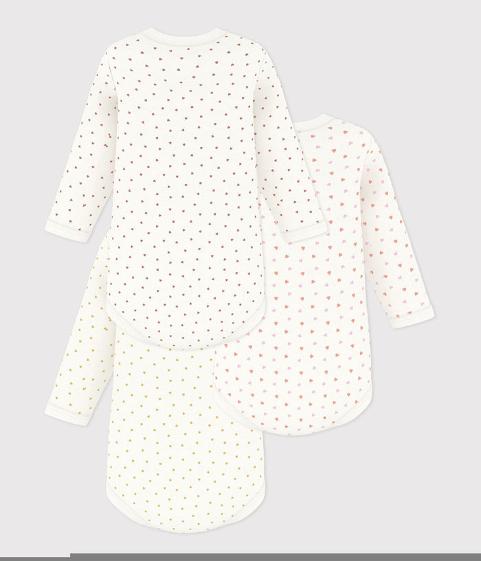 FW26 - A0GZC 00 WHITE MULTI BABY BODYSUITS FALL WINTER 2026 GIFT HEARTS NEW ARRIVAL