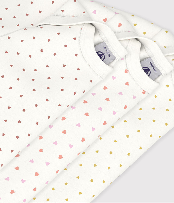 FW26 - A0GZC 00 WHITE MULTI BABY BODYSUITS FALL WINTER 2026 GIFT HEARTS NEW ARRIVAL