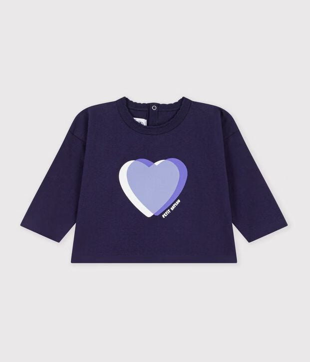 FW26 - A0H0K NV 02 NAVY BABY FALL WINTER 2026 HEARTS TOPS