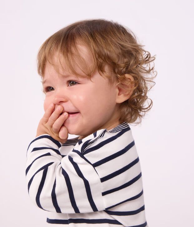 FW26 - A0H0X 01 WHITE NAVY BABY FALL WINTER 2026 STRIPES TOPS