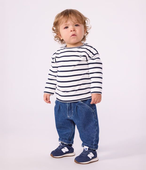 FW26 - A0H0X 01 WHITE NAVY BABY FALL WINTER 2026 STRIPES TOPS