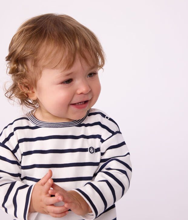 FW26 - A0H0X 01 WHITE NAVY BABY FALL WINTER 2026 STRIPES TOPS